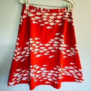 J. Crew RARE HTF Fish Print Skirt